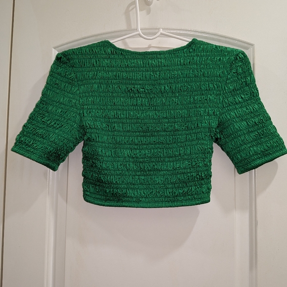 10. NWOT GANNI SMOCKED CROP TOP US XS /US 2 - Picture 8 of 9